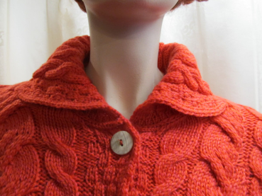 Preview: Aran Damen Strickjacke -Button Cable B940 660